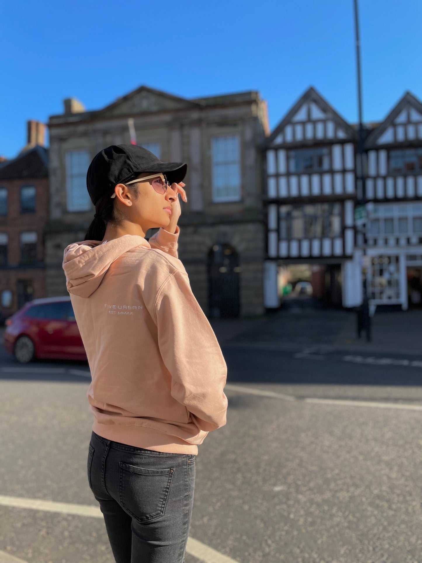 SS22 Five Urban Premium Pink Hoodie (Unisex)