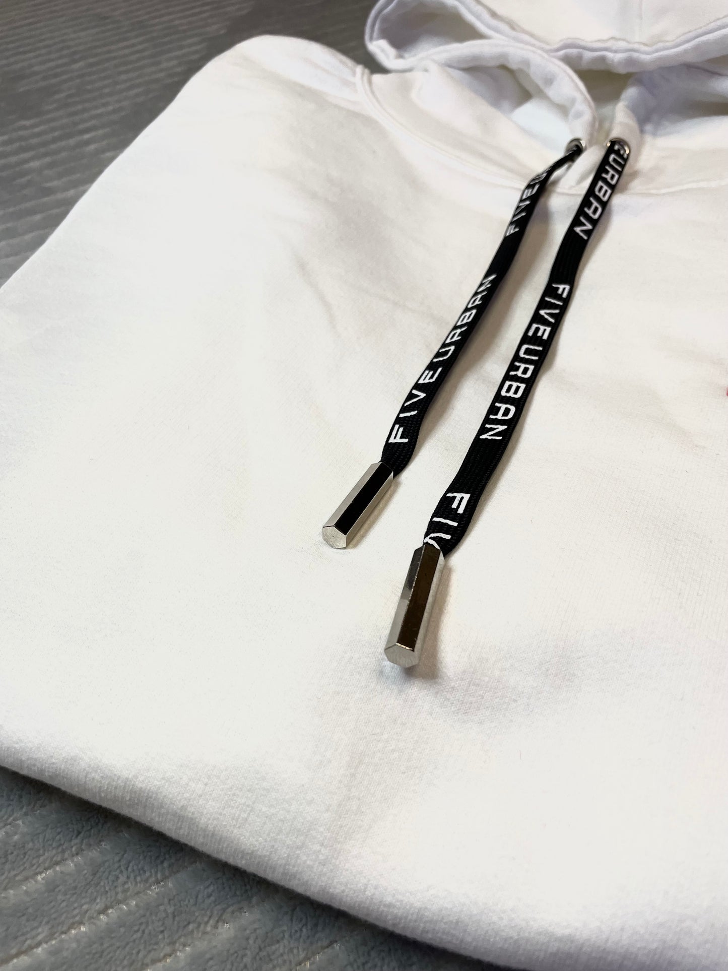 AW21 Five Urban Premium White Hoodie