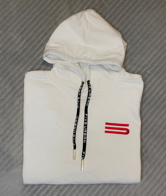 AW21 Five Urban Premium White Hoodie